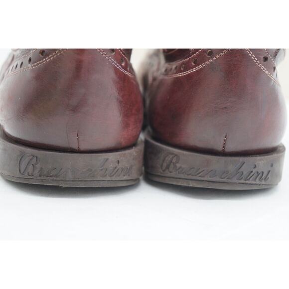 Men’s Stefano Branchini Trofeo Wingtip Lace Up Burgundy Shoes Size US 11